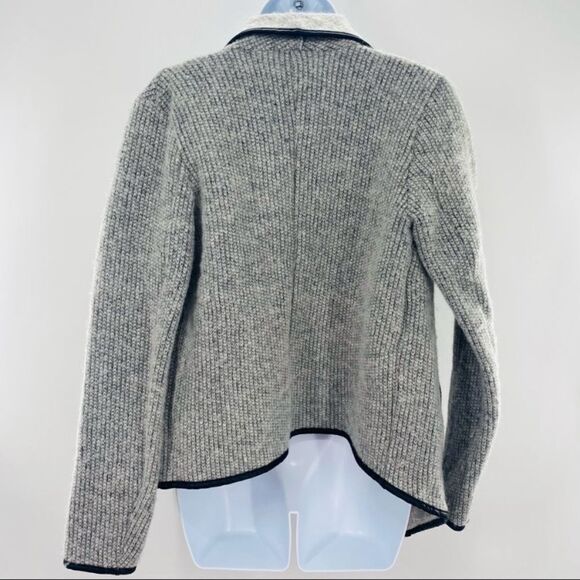 CUPCAKES & CASHMERE Gray Wool Open front Sweater Cardigan - Picture 4 of 9